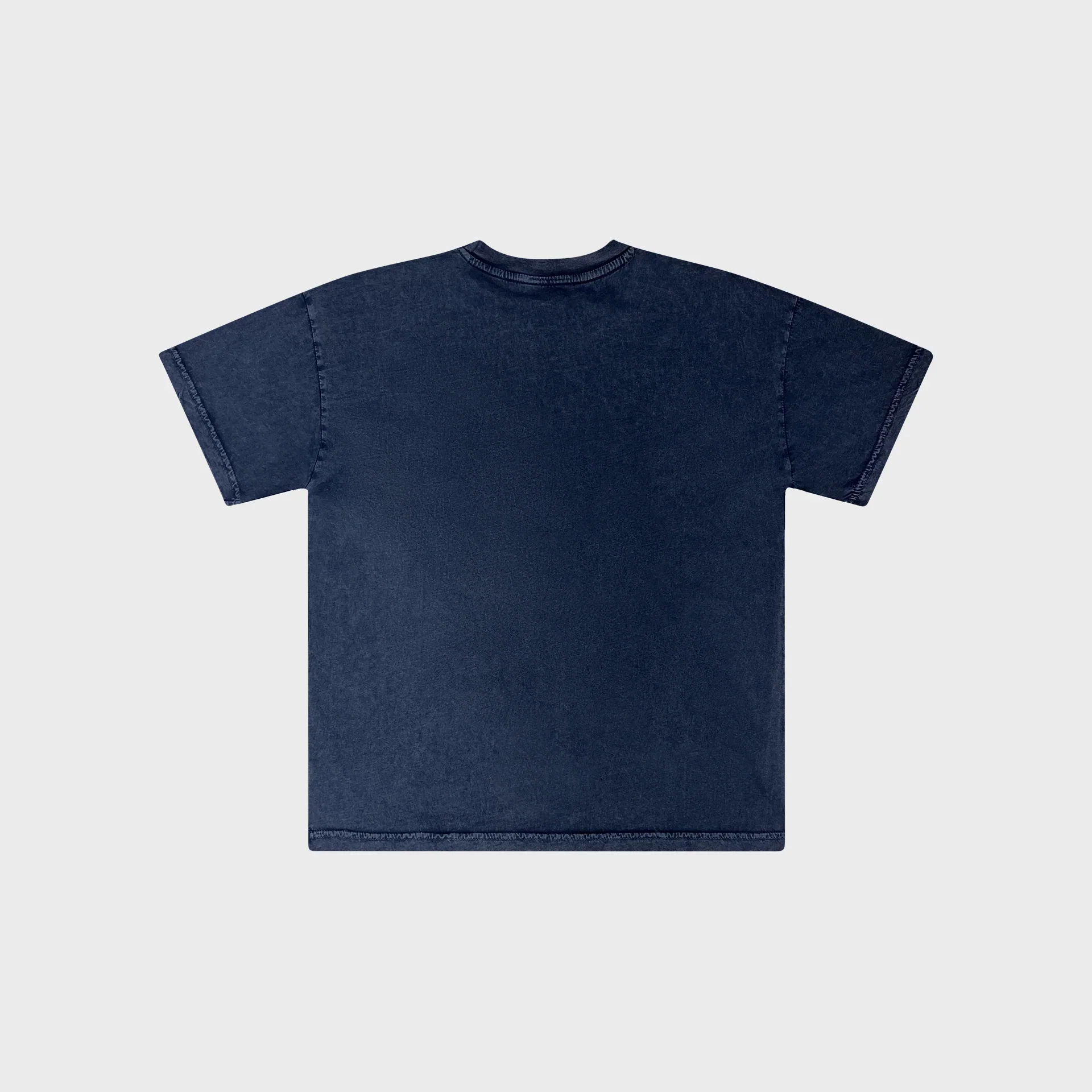 OUT Classic Logo T-Shirt Acid Wash Navy - Image 2